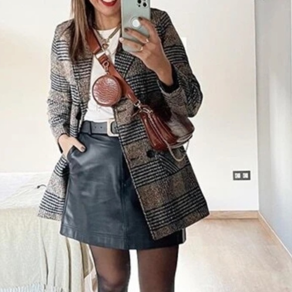 Jackets & Blazers - Classic Plaid Print Button Pockets Coat Jacket
